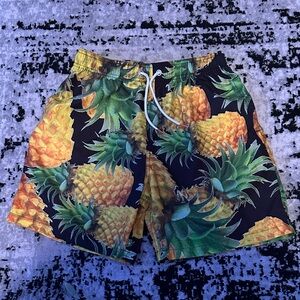 Pineapple Print Swim Shorts